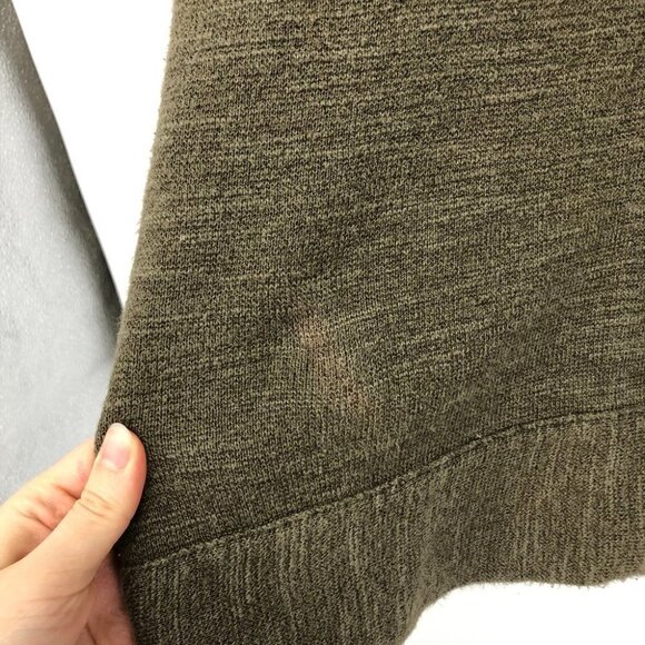 Free People Highway Vest in olive green Heathered knit studded neck LG - Picture 13 of 16